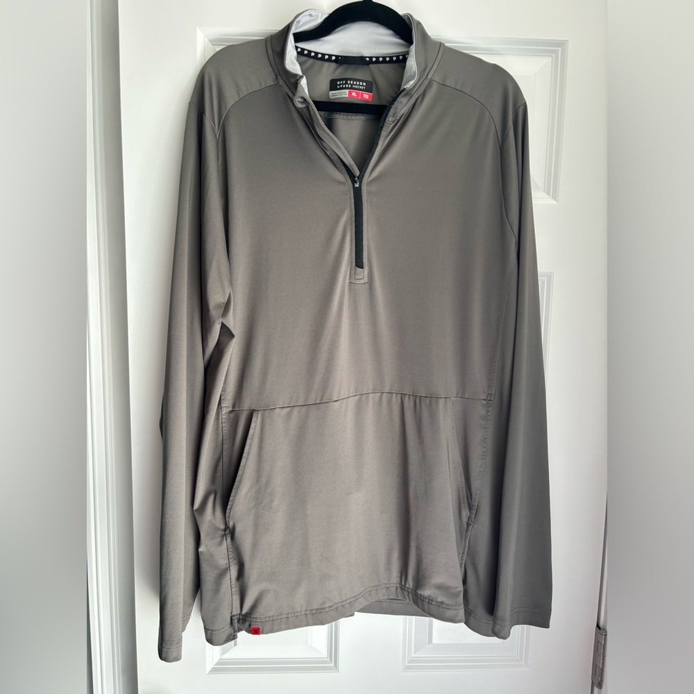 Off Season by Pure Hockey Quarter Zip in Gray Size: XL